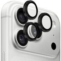 Rurihai Szkło hartowane z metalową ramką do ochrony soczewek tylnego aparatu do iPhone 18 Pro / 18 Pro Max - czarna