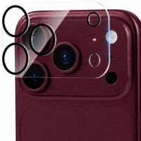 XDcase Szkło hartowane chroniące obiektyw aparatu tylnego do iPhone 18 Pro - czarne