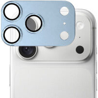 XDcase Szkło hartowane z metalową ramką do ochrony soczewek aparatu dla iPhone 18 Pro - niebieskie