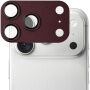 XDcase Szkło hartowane z metalową ramką chroniącą obiektywy aparatu do iPhone 18 Pro - bordowe
