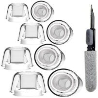 XDcase zapasowe silikonowe gumki z patyczkiem czyszczącym do AirPods Pro 3 - XS/S/M/L - przezroczyste