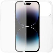 Dwuczęściowe Etui zamykane na przód i tył do iPhone 14 Pro Max - przezroczyste