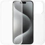 Dwuczęściowe Etui zamykane na przód i tył do iPhone 15 Pro - przezroczyste