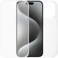 Dwuczęściowe Etui zamykane na przód i tył do iPhone 15 Pro Max - przezroczyste