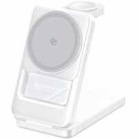 Q29 Qi2.2 3w1 składana magnetyczna Bezprzewodowy Podstawka do iPhone / Apple Watch / AirPods - 25W - biały