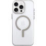 Przezroczyste Etui z twardego plastu z beżowym MagSafe do iPhone 15 Pro Max - przezroczysty