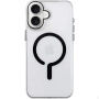 Przezroczyste Etui z twardego plastu z czarnym MagSafe do iPhone 16 - przezroczyste