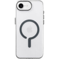 Przezroczyste Etui z twardego plastu z szarym MagSafe do iPhone 16e / 17e - przezroczysty