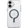 Przezroczyste Etui z twardego plastu z szarym MagSafe do iPhone 17 - przezroczyste
