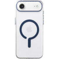Przezroczyste Etui z twardego plastu z niebieskim MagSafe do iPhone Air - przezroczyste