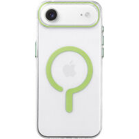 Przezroczyste Etui z twardego plastu z zielonym MagSafe do iPhone Air - przezroczysty