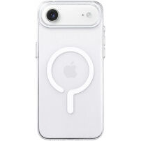 Przezroczyste Etui z twardego plastu z białym MagSafe do iPhone Air - przezroczyste
