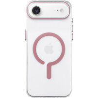 Przezroczyste Etui z twardego plastiku z różowym MagSafe do iPhone Air - przezroczyste