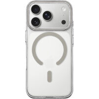 Przezroczyste Etui z twardego plastiku z beżowym MagSafe do iPhone 17 Pro / 18 Pro - przezroczyste