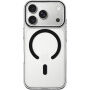 Przezroczyste Etui z twardego plastu z czarnym MagSafe do iPhone 17 Pro / 18 Pro - przezroczyste