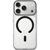 Przezroczyste Etui z twardego plastu z czarnym MagSafe do iPhone 17 Pro / 18 Pro - przezroczyste