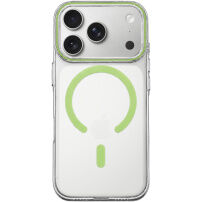 Przezroczyste Etui z twardego plastu z zielonym MagSafe do iPhone 17 Pro Max / 18 Pro Max - czyste