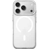 Przezroczyste Etui z twardego plastu z białym MagSafe do iPhone 17 Pro Max / 18 Pro Max - czyste