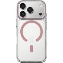 Przezroczyste Etui z twardego plastu z różowym MagSafe do iPhone 17 Pro Max / 18 Pro Max - przezroczysty