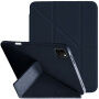 XDcase Y-fold Etui zamykane z origami Podstawka i miejscem na Apple Pencil do iPad Pro 12,9" (2018-2022) - ciemnoniebieskie