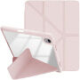 XDcase Etui zamykane z podstawką origami i miejscem na Apple Pencil do iPad Air 13" (2024-2026) / Pro 12,9" (2018-2022) - różowe
