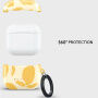 Etui Burga ze wzorem i karabińczykiem do AirPods 4 / 5 - Lemon Tart