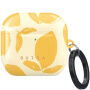 Etui Burga ze wzorem i karabińczykiem do AirPods 4 / 5 - Lemon Tart