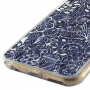 Otwierany / flip gumowy futerał do iPhone 6 / 6S - kwiatowy rysunek