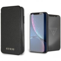 Guess Bundle pokrowiec i szkło hartowane do iPhone XR - czarny