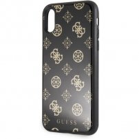 Guess Layer Glitter Peony etui do iPhone X / XS - czarne