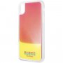 Guess etui klepsydra świecące w ciemności do iPhone X / XS - różowe