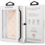 Guess Debossed Peony pokrowiec flip do iPhone XR - beżowy