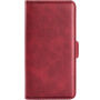 Etui zamykane ze skóry PU do iPhone 15 Pro Max - czerwone
