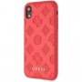 Guess Debossed Peony etui do iPhone XR - czerwone