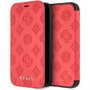 Guess Debossed Peony pokrowiec flip do iPhone XR - czerwony