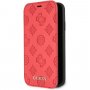 Guess Debossed Peony pokrowiec flip do iPhone XR - czerwony