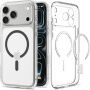 Spigen Ultra Hybrid przezroczyste Etui z szarym MagSafe do iPhone 17 Pro / 18 Pro - przezroczysty