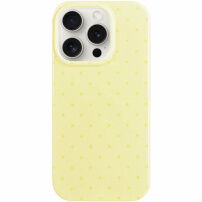 Etui ochronne w kropki do iPhone 14 Pro Max - żółty