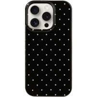 Etui ochronne w kropki do iPhone 14 Pro Max - czarny