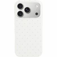 Etui ochronne w kropki do iPhone 17 Pro / 18 Pro - biały
