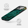 Etui Burga Tough ze wzorem i MagSafe do iPhone 17 Pro / 18 Pro - Emerald Pool
