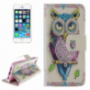 Futerał ze wbudowanym stojakiem i miejscem na dokumenty dla Apple iPhone 5 / 5S / SE (2016) – sowa