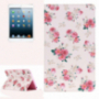 Futerał ze stojakiem i miejscem na dokumenty dla iPad mini / mini 2 / mini 3 - kwiaty róży