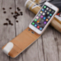 Otwierany elegancki flip futerał dla Apple iPhone 6S / 6 – biało-brązowy