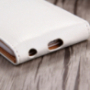 Otwierany elegancki flip futerał dla Apple iPhone 6S Plus / 6 Plus – biało-brązowy
