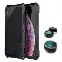 Viking wyjątkowo trwały pokrowiec z 3 wymiennymi obiektywami do iPhone X / XS - czarny