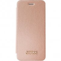 Guess IriDescent Book pokrowiec flip do iPhone 7 / 8 - różowo-złoty
