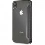 Guess Iridescent Book pokrowiec flip skórzany do iPhone XR - czarny