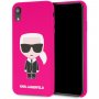 Karl Lagerfeld Body Iconic etui silikonowe do iPhone XR - fuksjowe