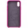 Karl Lagerfeld Body Iconic etui silikonowe do iPhone XR - fuksjowe